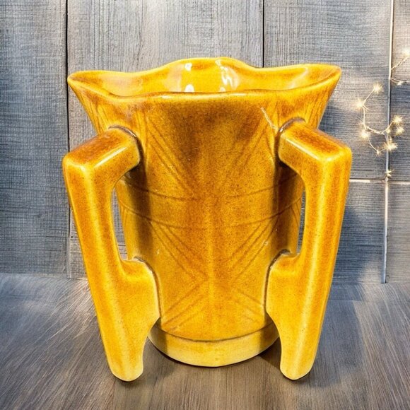 Ireland Pottery Vase Grafton Street Dublin Vase With Four Handles Flower Pot VTG - Picture 2 of 12